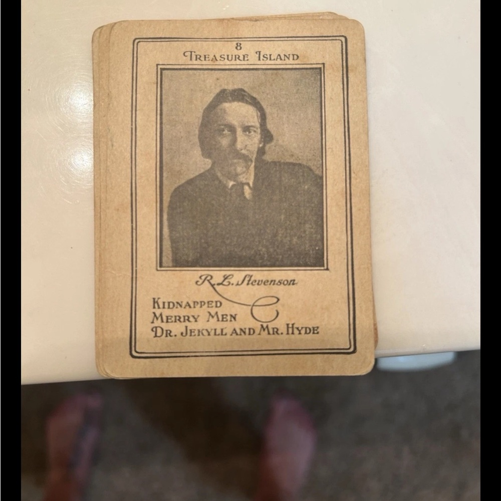 Vintage R.L. Stevenson Book Card